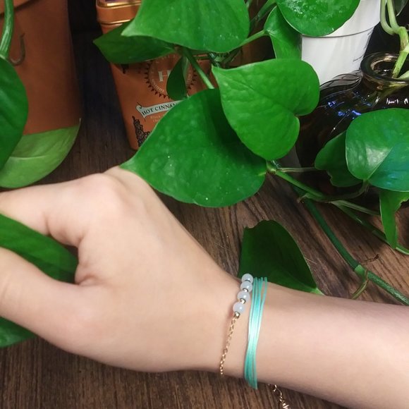 Sea Green Bracelet Pair - Picture 5 of 6